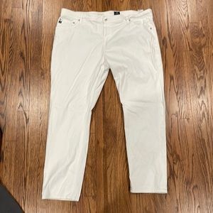 White AG men’s jeans size 42x32 inches long. Barely worn